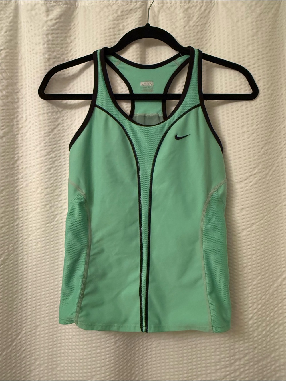 Nike Fit Dry Racerback Sports Bra Tank Top Sz S Green 2000s 90s VTG Gym Sports